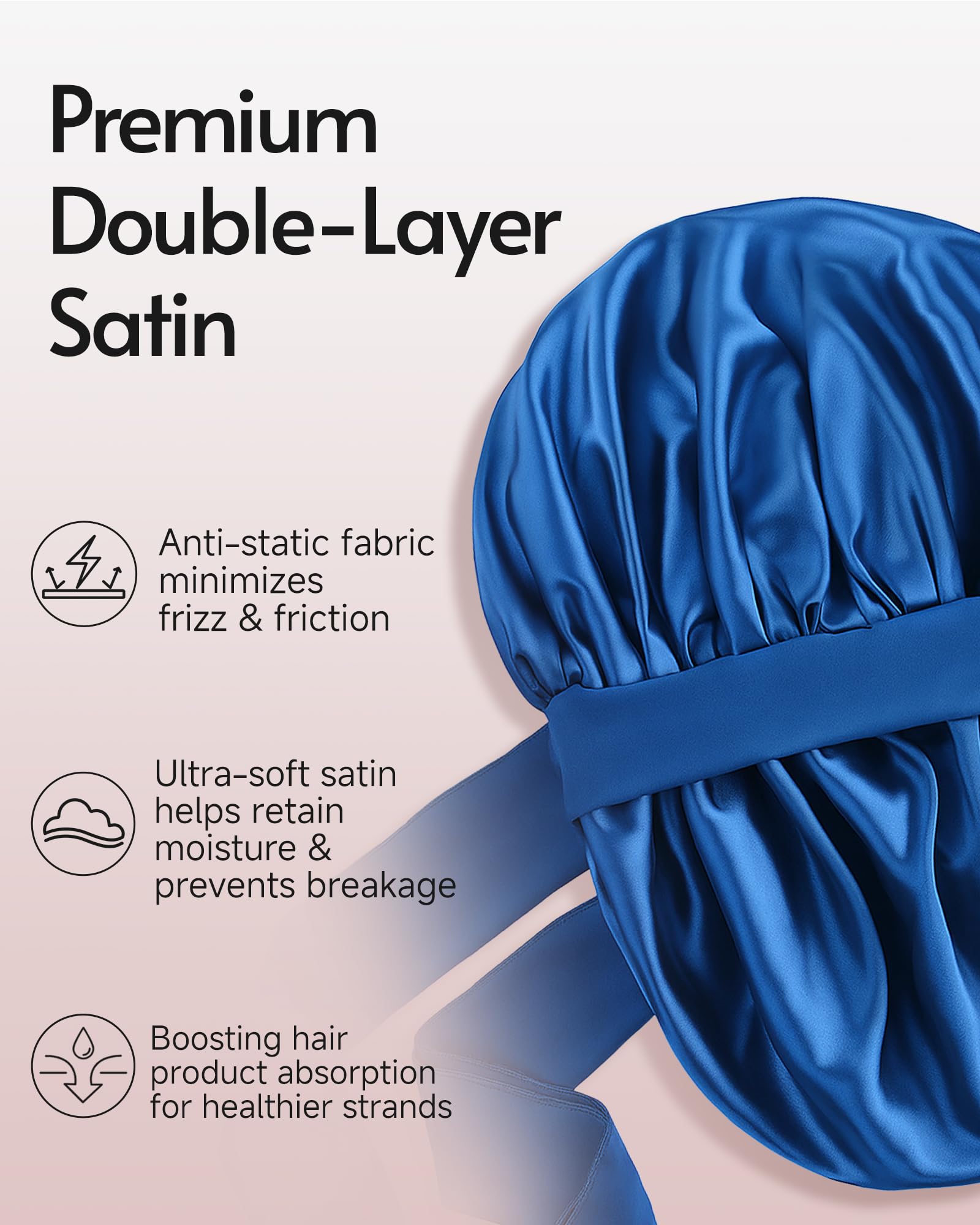 Yanideer close-up of satin texture highlighting smooth fabric for less friction