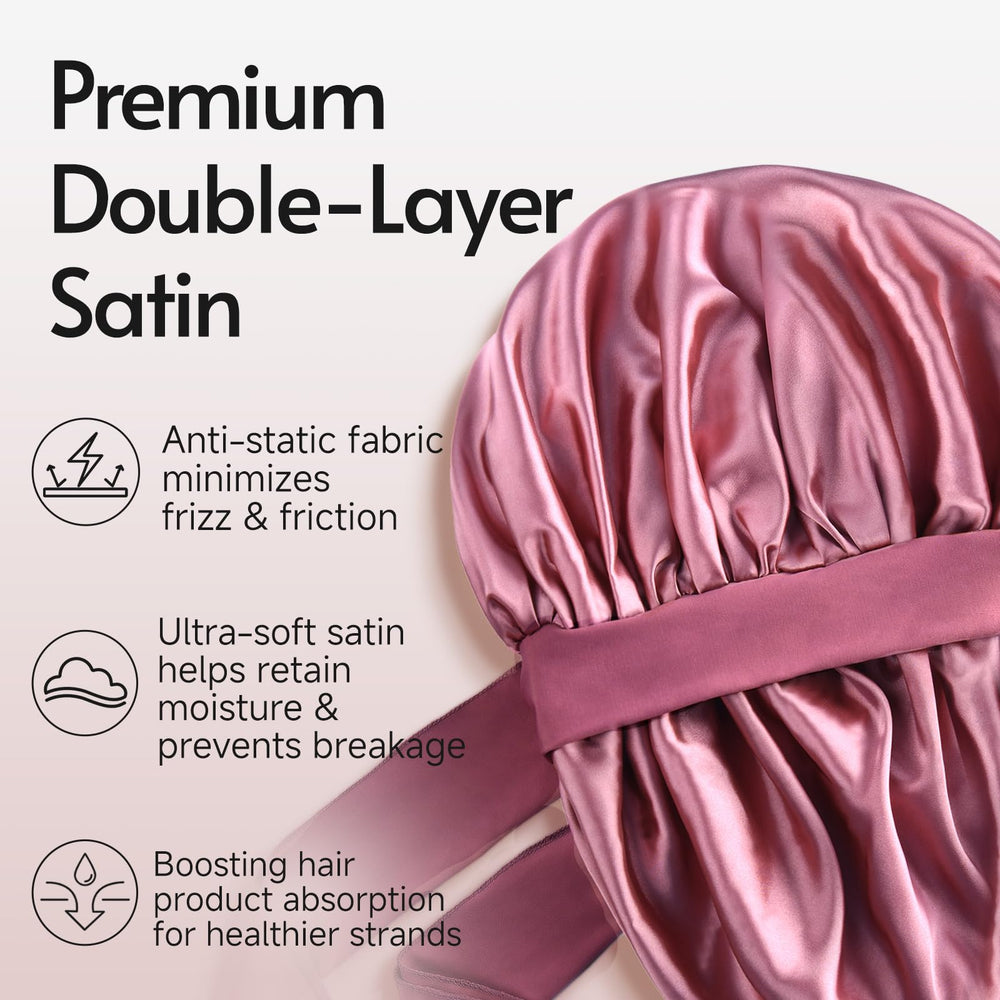 Yanideer closeup of double-layer satin highlighting smooth texture and durability