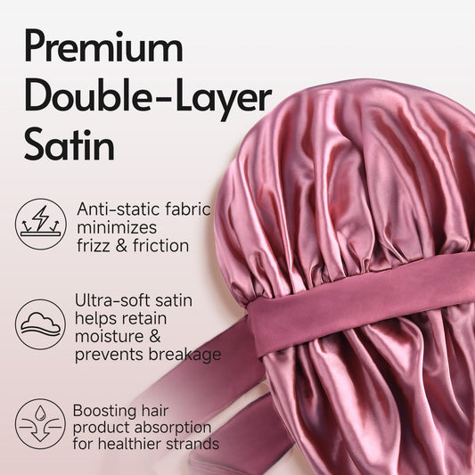 Yanideer closeup of double-layer satin highlighting smooth texture and durability