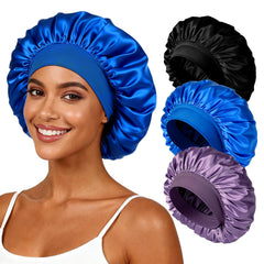 Yanideer front view packaging showing three satin bonnets and color variety for convenience