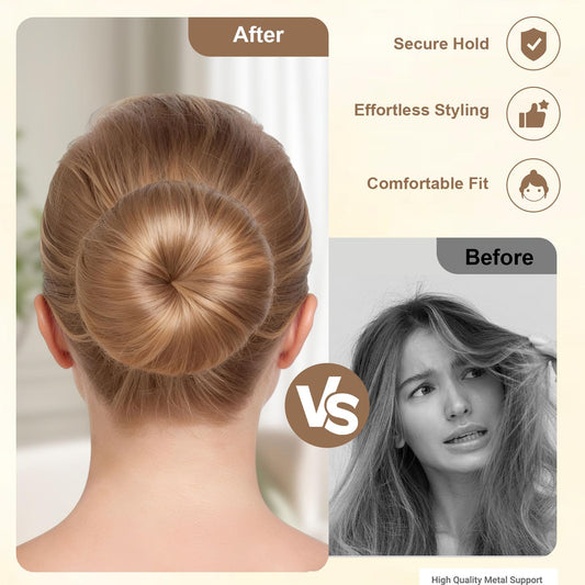 YNVIPERISK close-up of synthetic hair cover and flexible core, illustrates gentle protection for hair