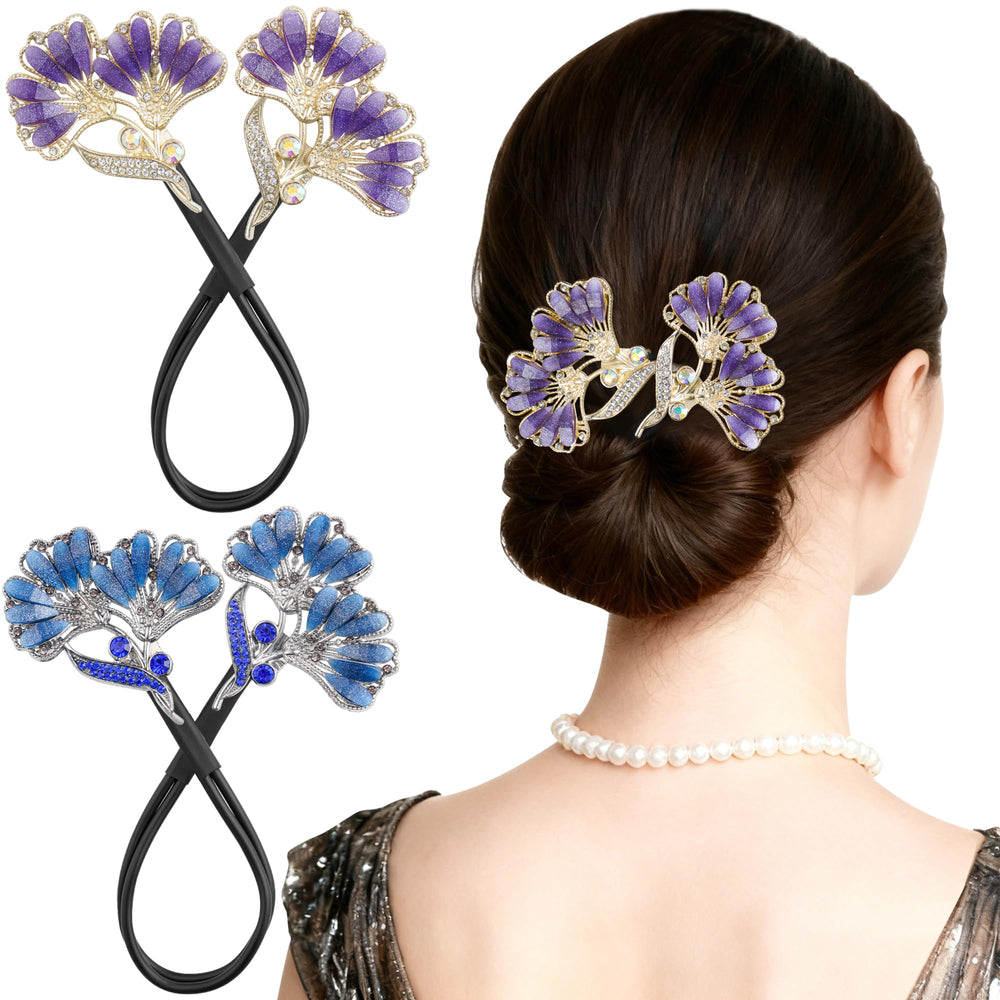 Yanwenx bun maker front view showing compact disk and ginkgo leaf, fast elegant styling