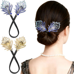 Yanwenx front packaging showing two crystal bun makers, elegant accessory benefit