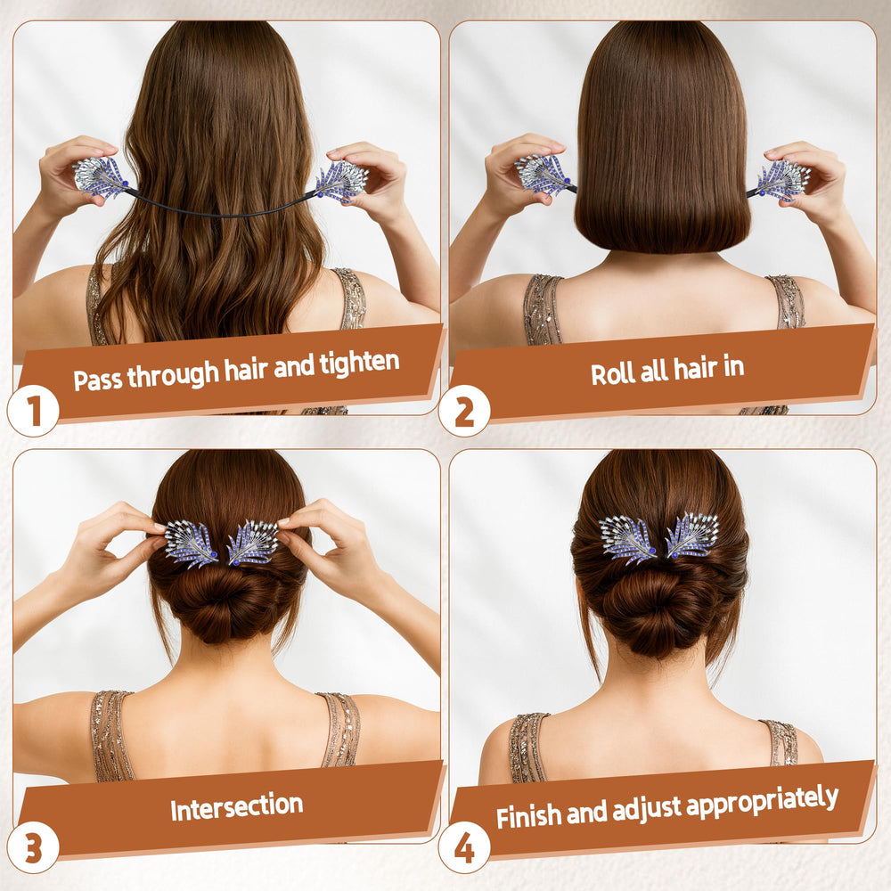 Yanwenx model wearing a low French twist, fast-styling benefit