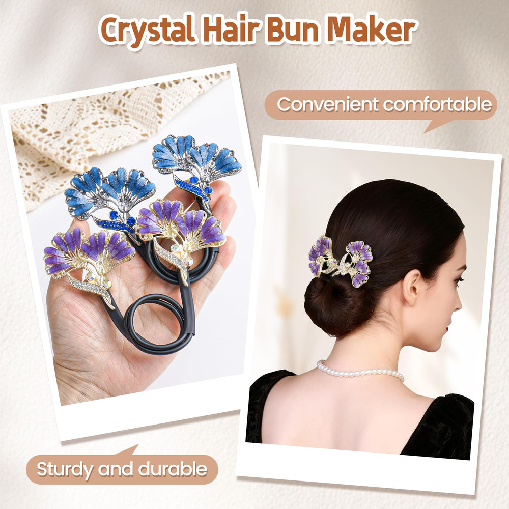 Yanwenx bun maker worn in a styled bun at a wedding showing polished finish