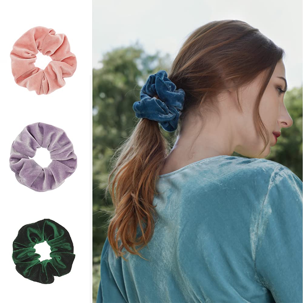 Yanwenx scrunchie in use holding a ponytail securely without pulling or denting hair