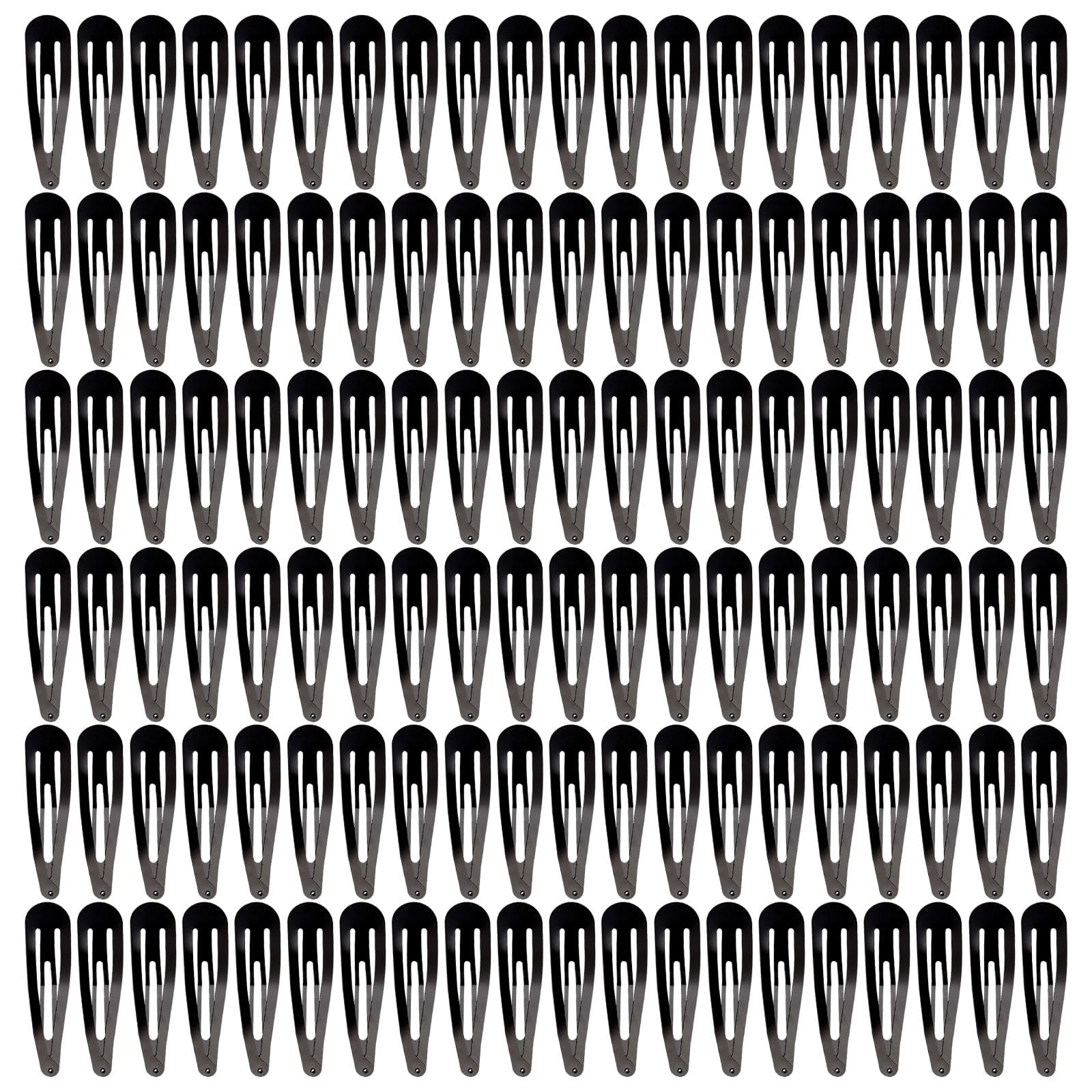 YAOKUA front pack of 120 black snap clips showing quantity and convenience