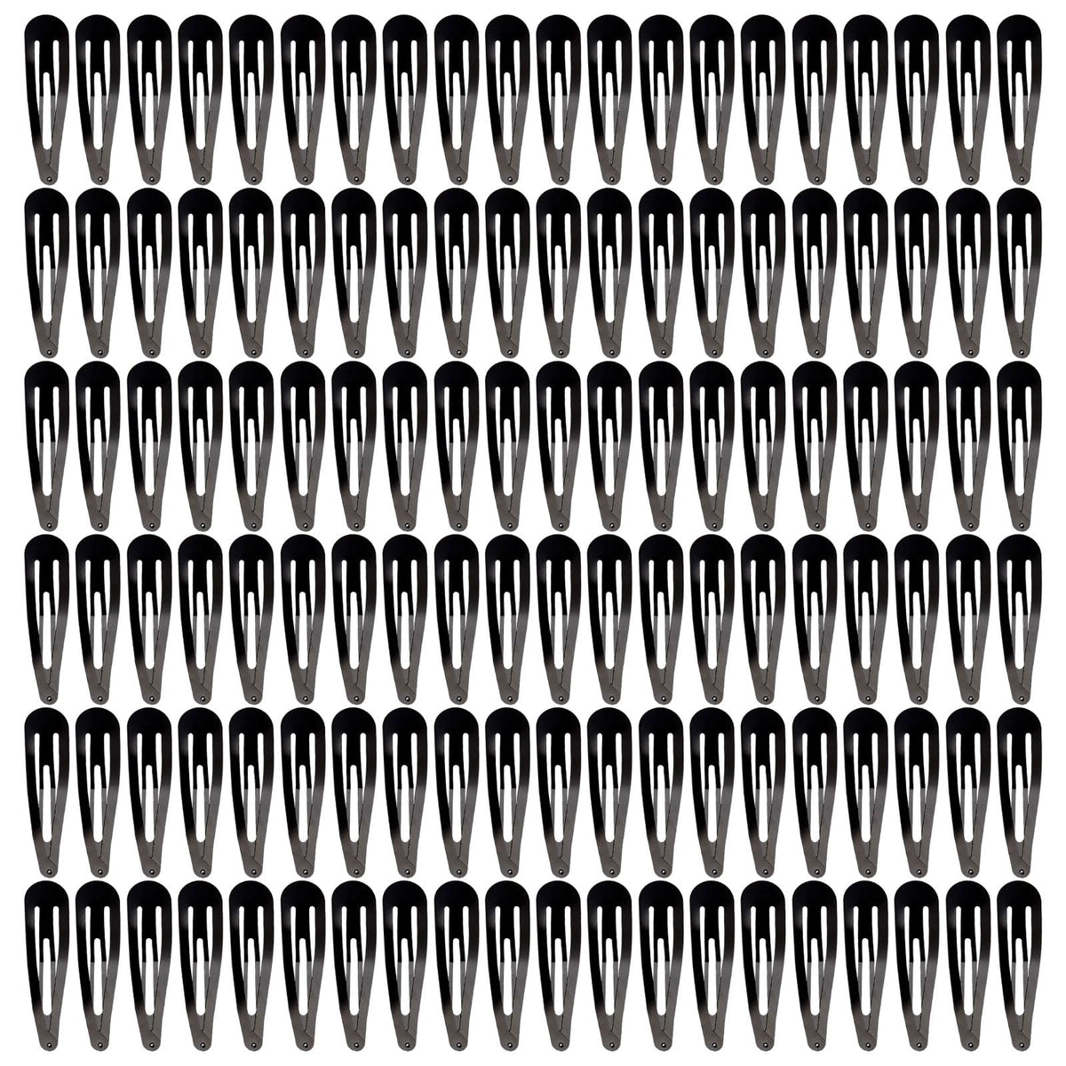 YAOKUA front pack of 120 black snap clips showing quantity and convenience