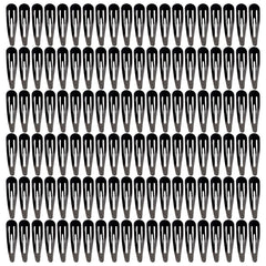 YAOKUA front pack of 120 black snap clips showing quantity and convenience