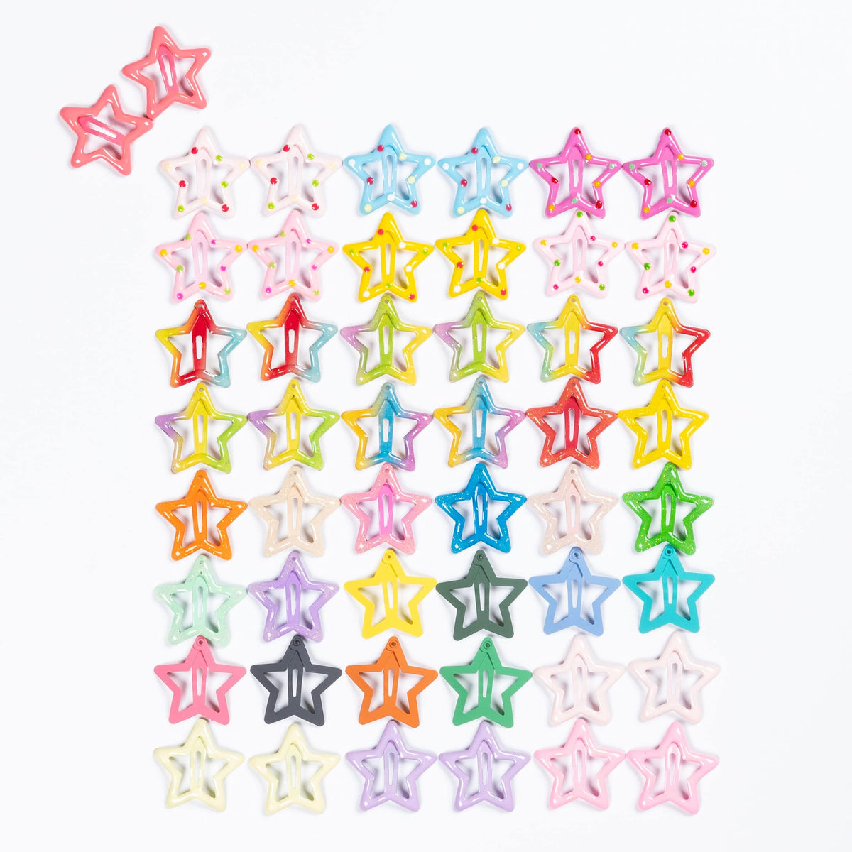 YAOKUA front packaging showing 50-piece star clips and variety benefit