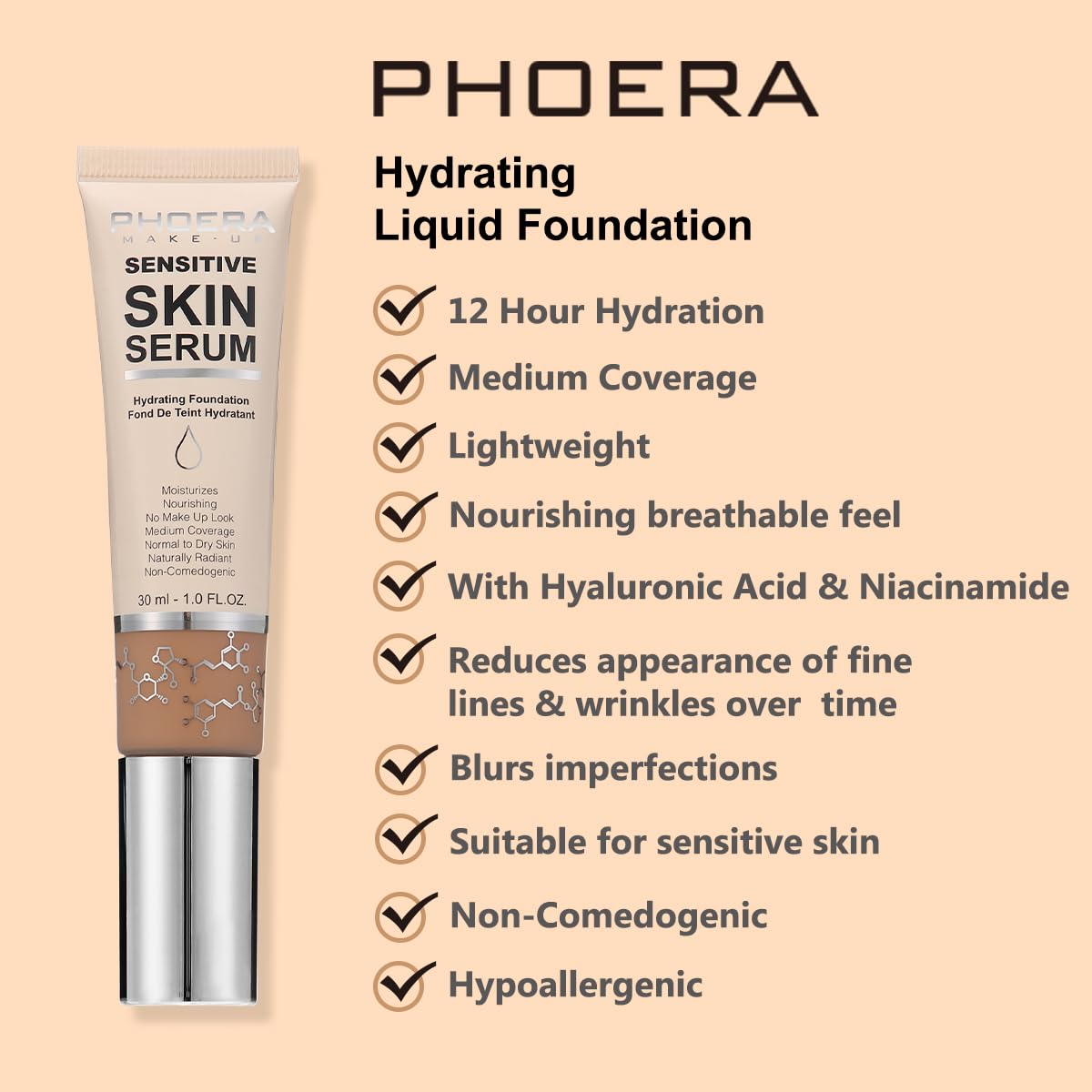 Yaper PHOERA in a makeup bag lifestyle shot showing everyday portability and convenience