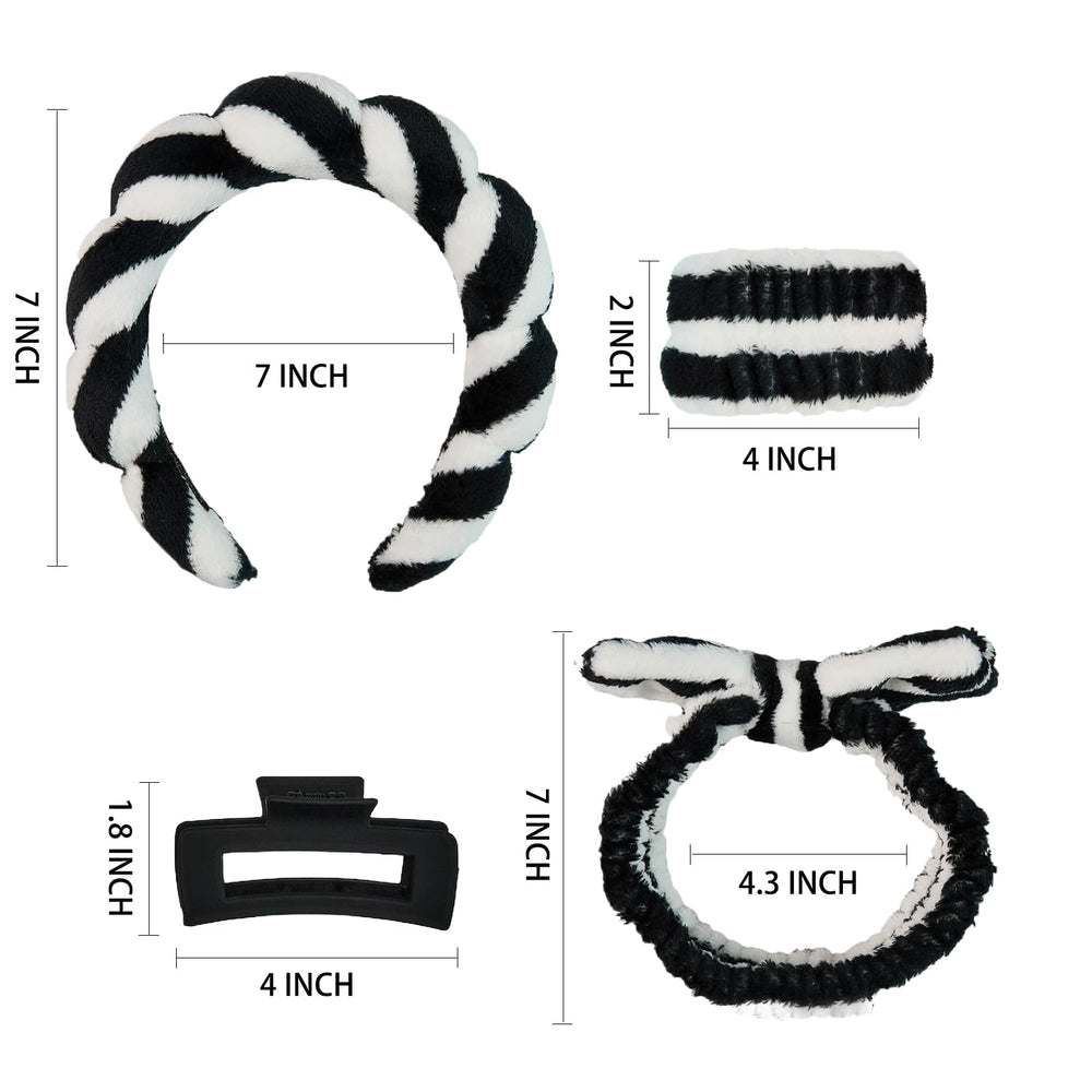 Yaqulen headband in use during face wash keeping hair back