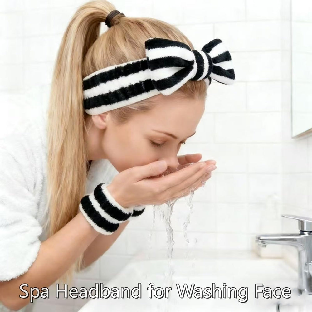 Yaqulen four coral-fleece wristbands fanned to show absorbent use