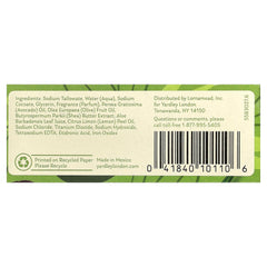 Yardley close-up of silky lather highlighting moisturizing avocado and olive extracts