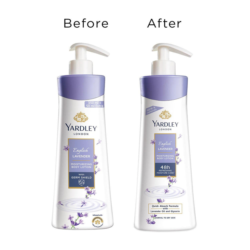 Yardley readable label highlighting English Lavender signature scent