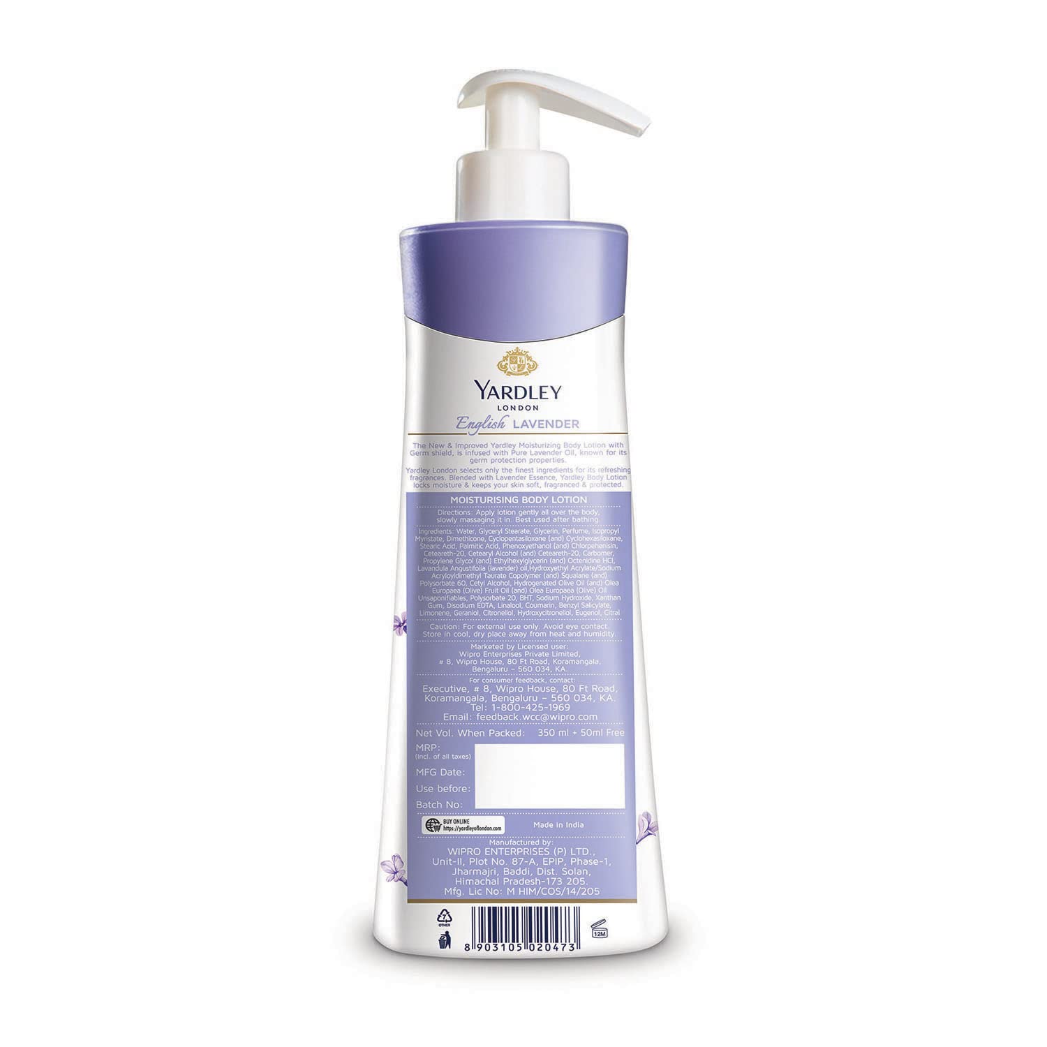 Yardley lotion texture close-up revealing lightweight absorption