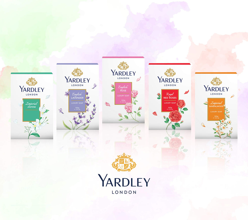 Yardley English Rose individual boxed bar displayed for gifting presentation benefit