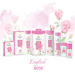 Yardley English Rose next to a ruler for size comparison and travel convenience
