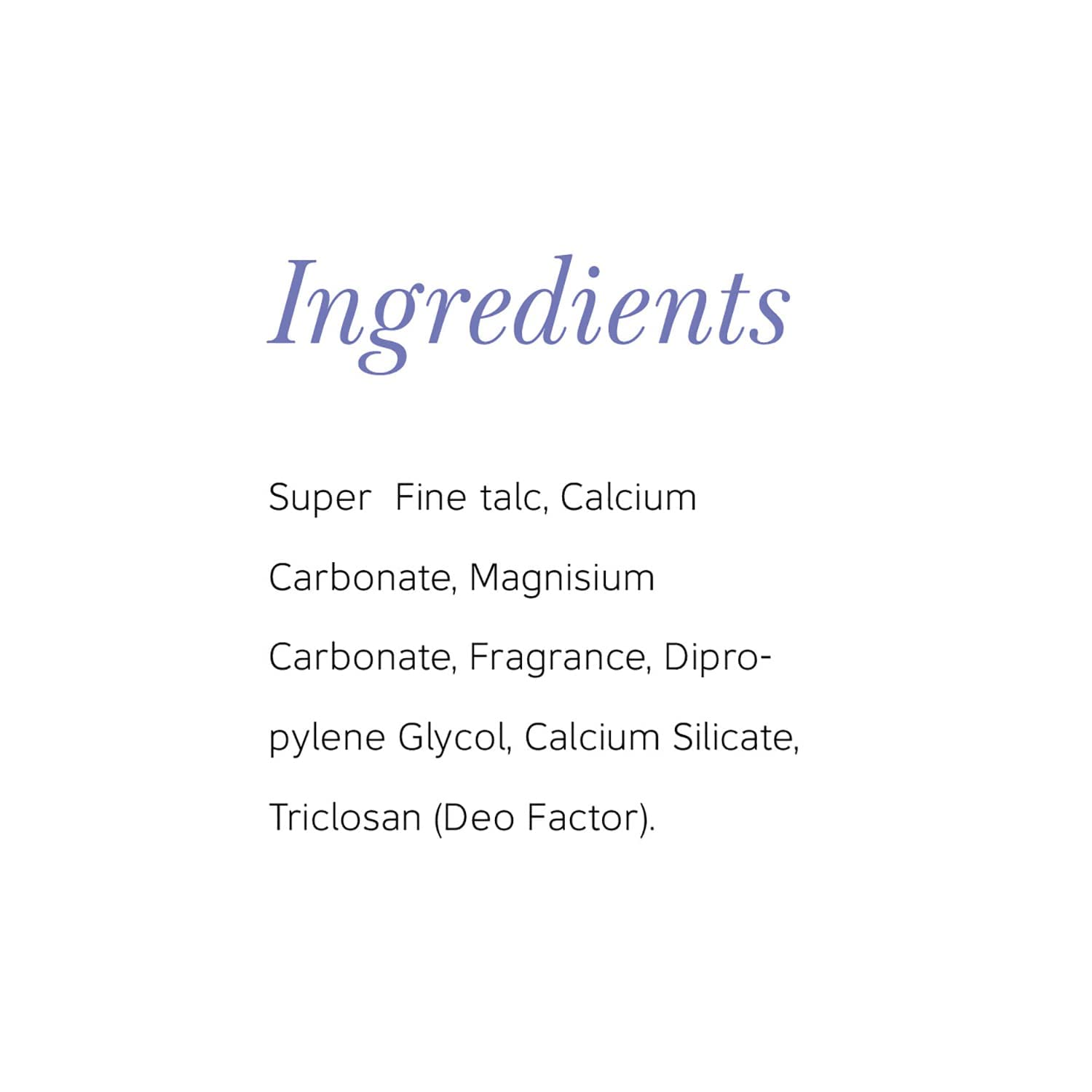 Yardley ingredients label close-up highlighting fragrance components and transparency