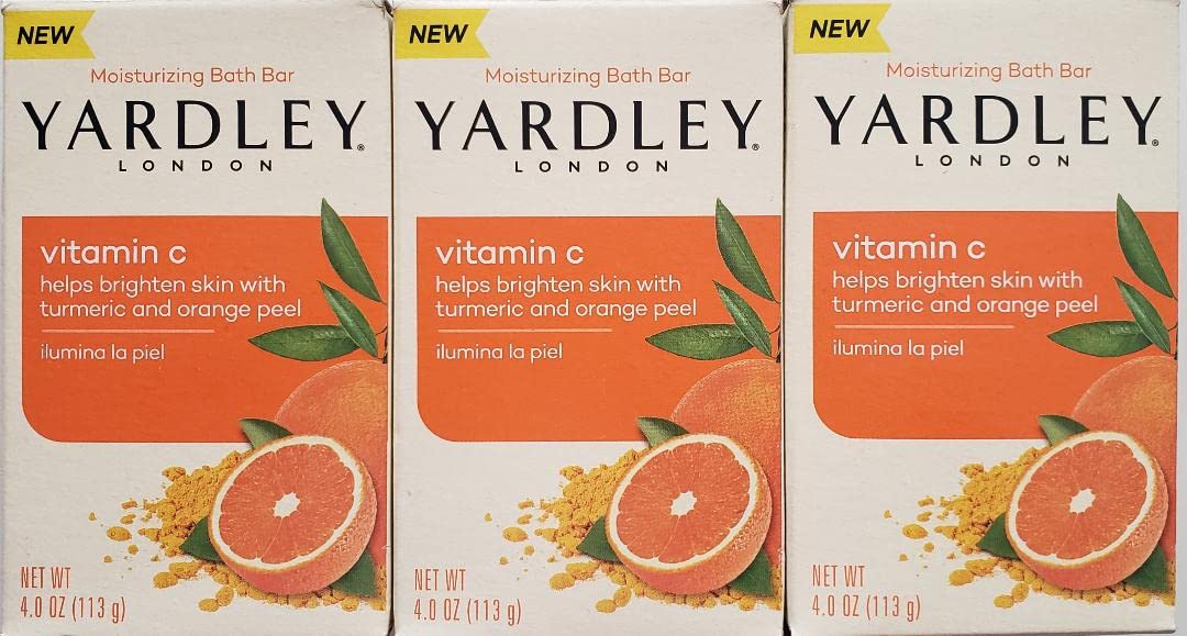 Yardley London front packaging showing three 4oz bars and citrus-inspired label for a classic gift
