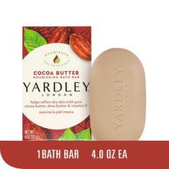 Yardley London side profile of the bar emphasizing smooth, durable shape