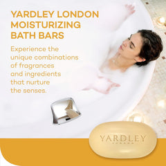 Yardley visible oat grains on soap demonstrating gentle exfoliation