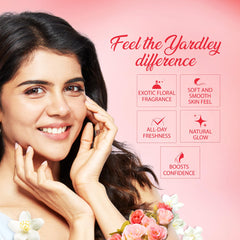 Yardley talc on bathroom vanity in lifestyle setting offering daily grooming convenience benefit