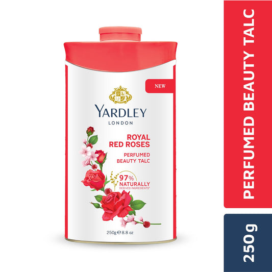 Yardley open top sifter revealing dispensing holes for controlled, mess-free application benefit