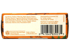 Yardley ingredient label detail showing clean, simple formulation