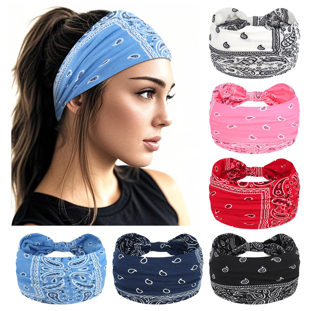 YARIEW front view of six-pack headbands showing color variety and compact packaging benefit