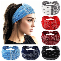 YARIEW front view of six-pack headbands showing colors and packaging, stylish and ready