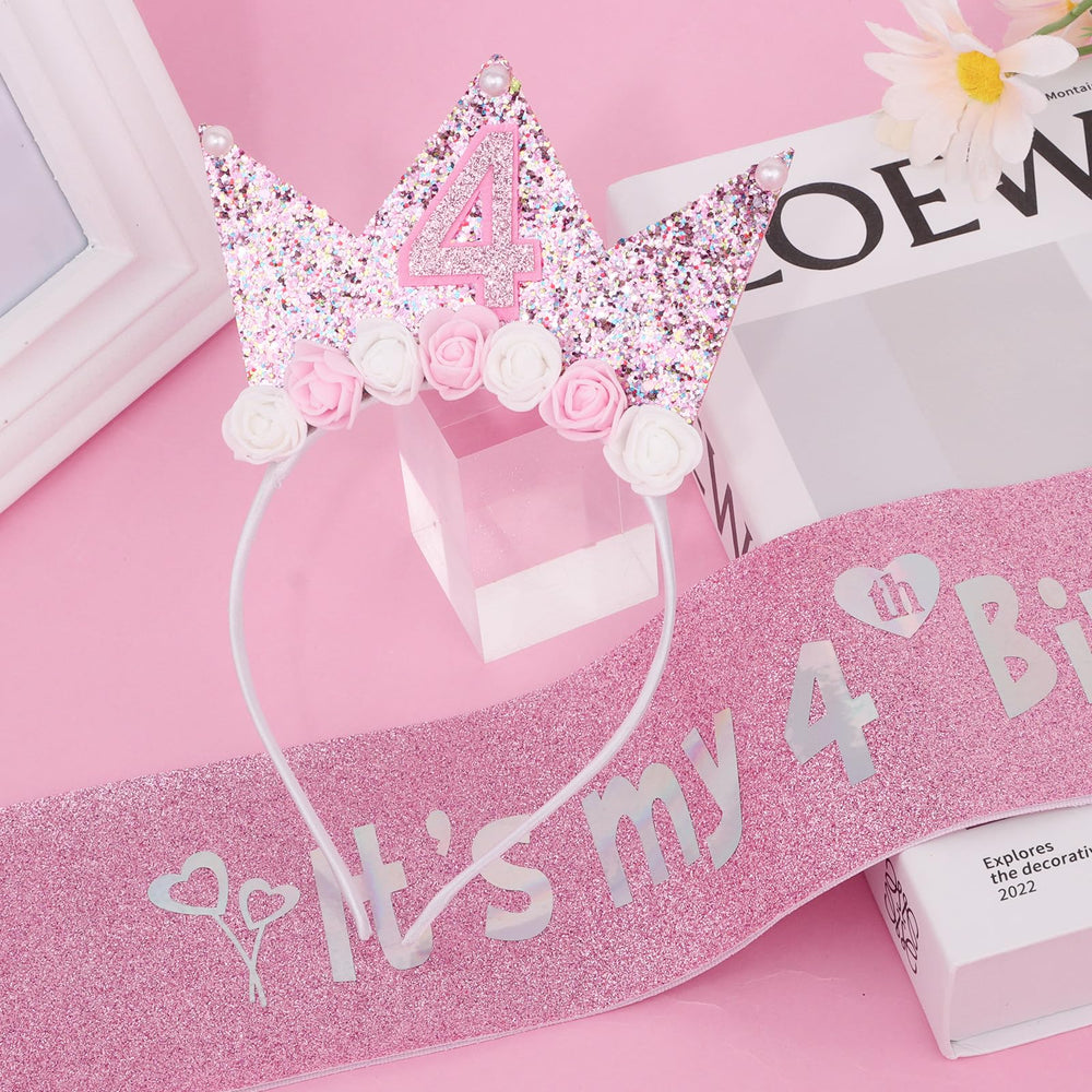 YARIEW tiara and sash on birthday table showing styling idea and party-ready benefit