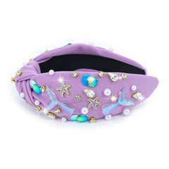 YARIEW mermaid headband beside ruler for size comparison and fit reassurance