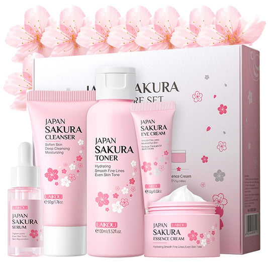 Yasovigi front packaging showing complete sakura skincare set as gift