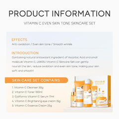 Yasovigi Vitamin C serum dropper with golden serum, concentrated brightening support
