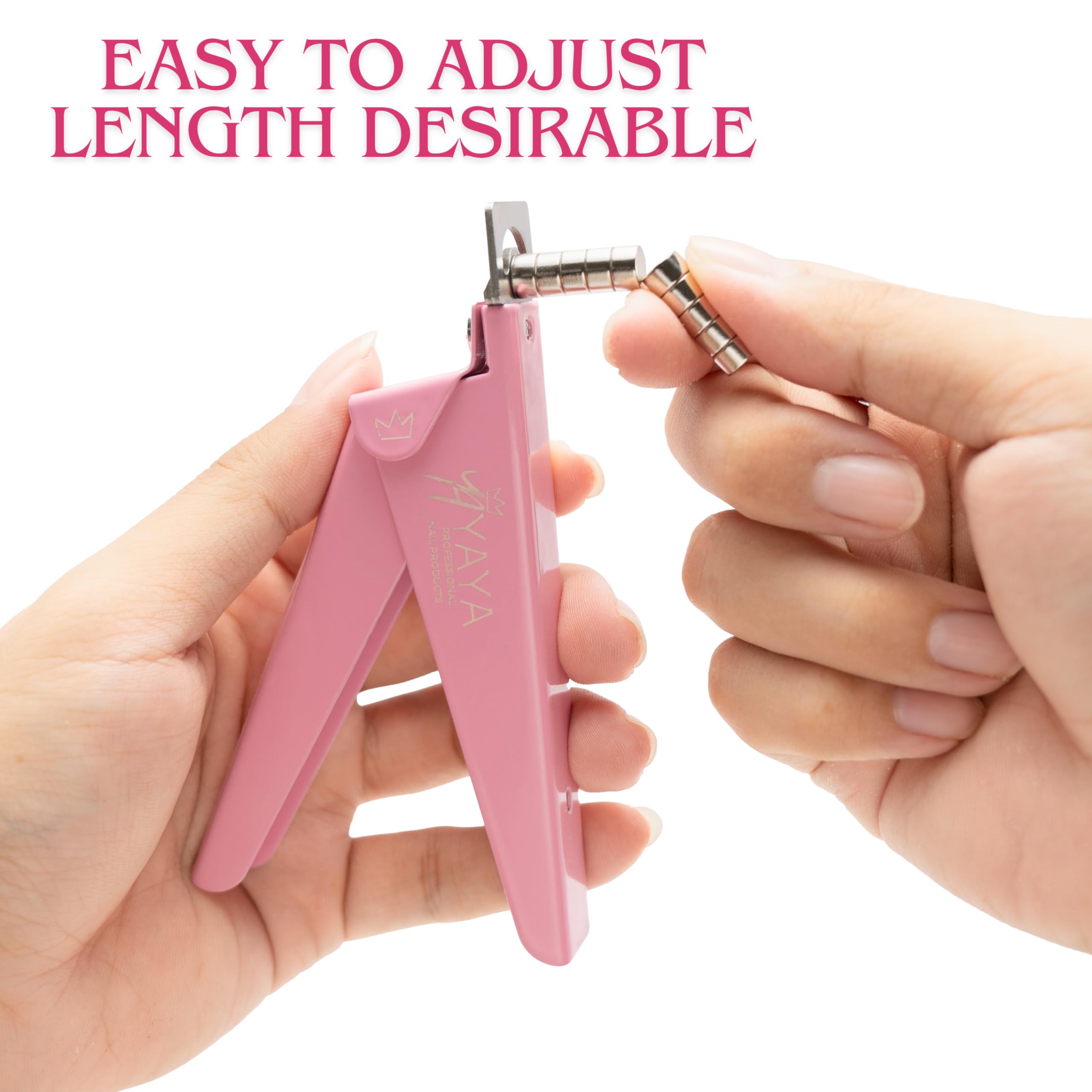 YAYA NAILS measurement scale view illustrating quick length setting benefit