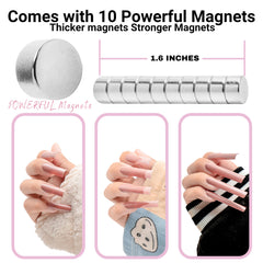 YAYA NAILS size comparison beside ruler showing compact 1.6-inch length guide