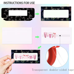 Yazabai white display card inside box offering clean background for nails