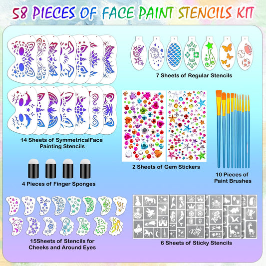 Yazhiji array of 36 reusable stencils laid out for design selection
