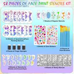 Yazhiji array of 36 reusable stencils laid out for design selection