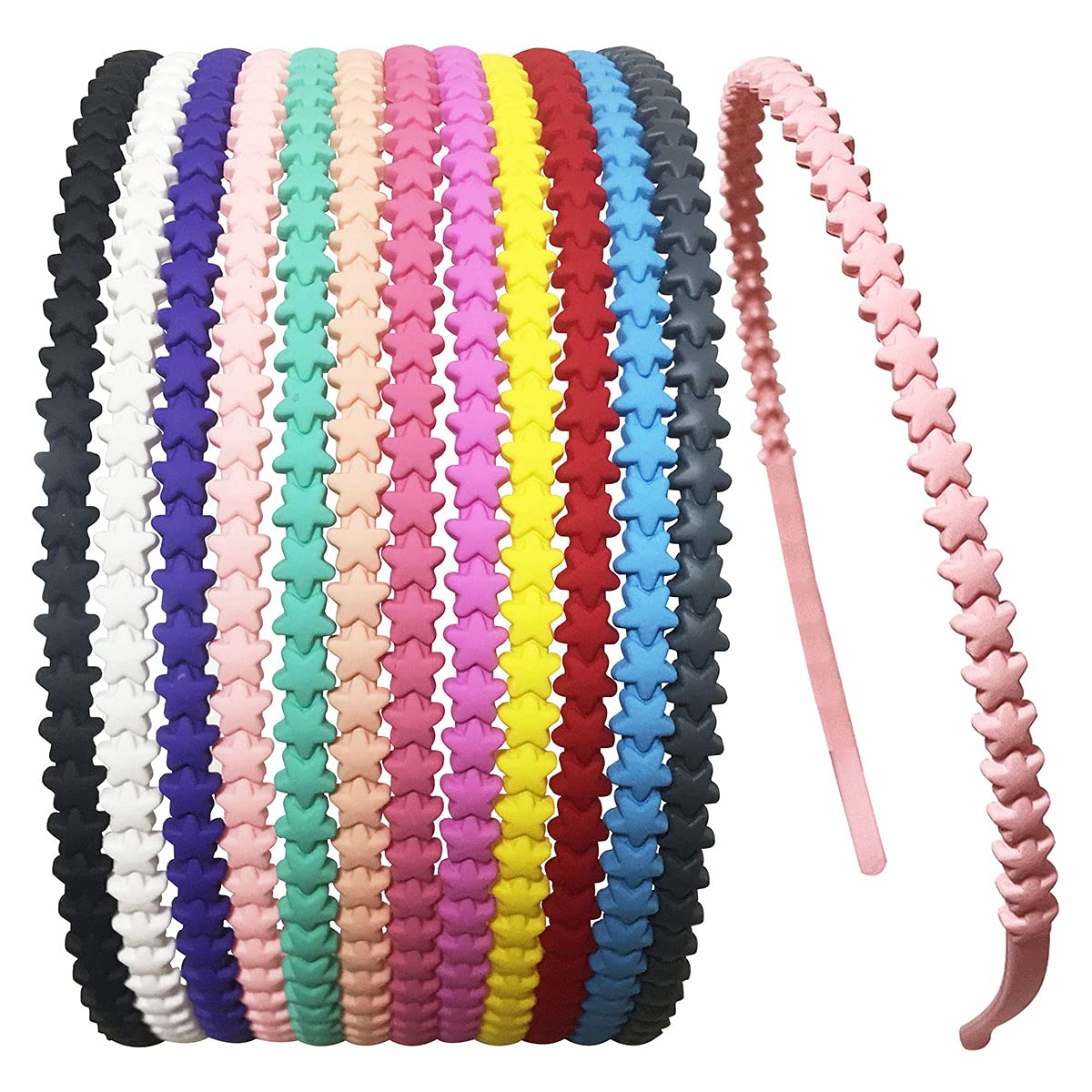 Yazon front packaging showing full 12-color headband set and variety
