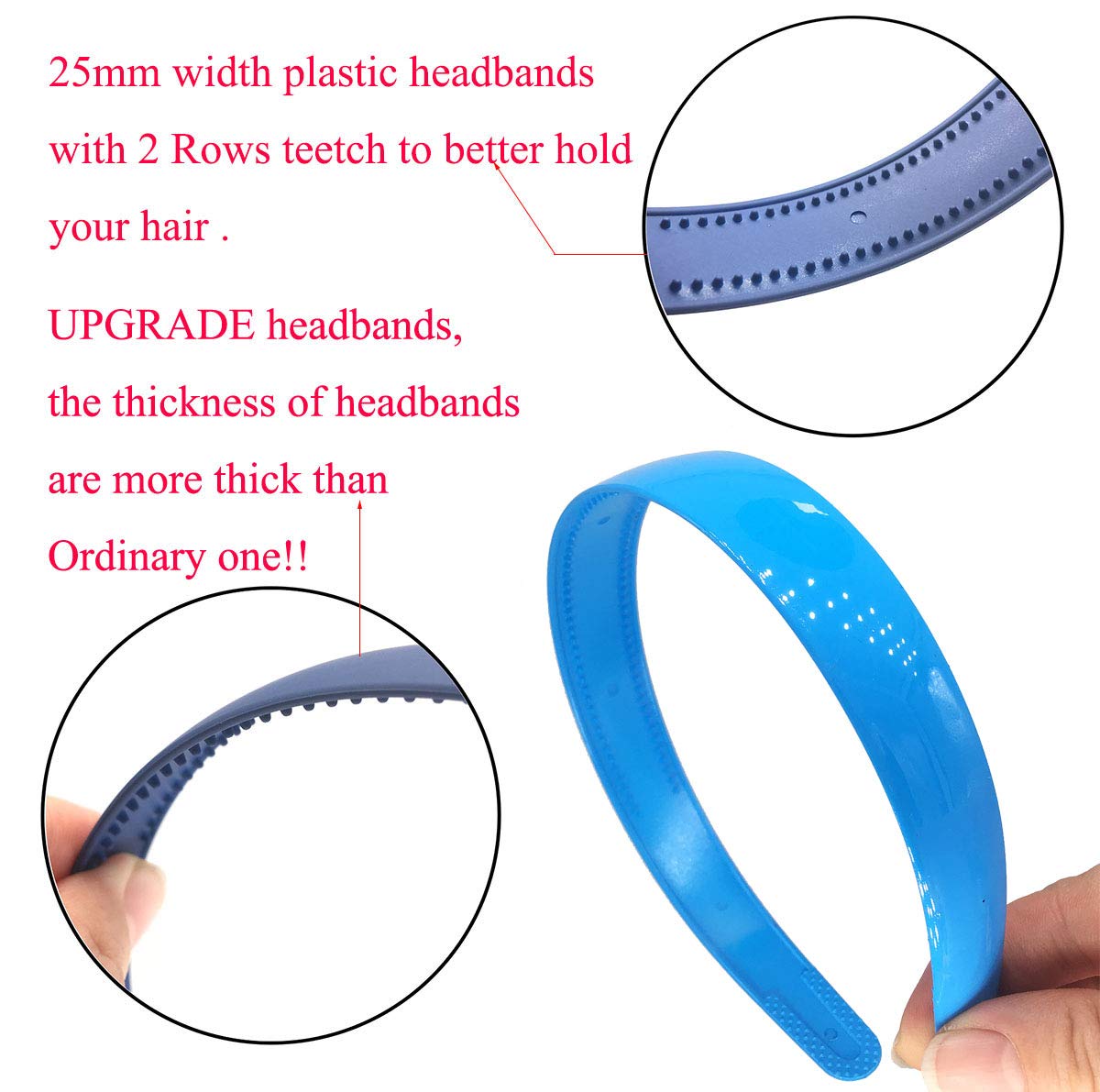 Yazon close-up of comb teeth detail providing grip to keep hair secure without slipping