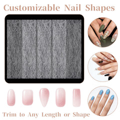 YBEATY before and after repair comparison showing strengthened nail and polished result