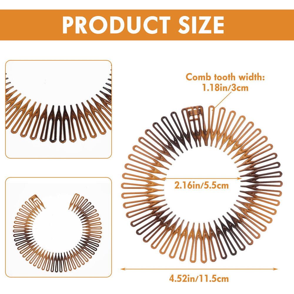YBEATY close-up of zig-zag comb teeth highlighting smooth edges for gentle grip
