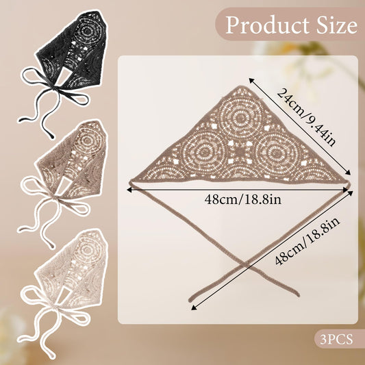YBEATY folded bandana front view highlighting shape and easy styling benefit