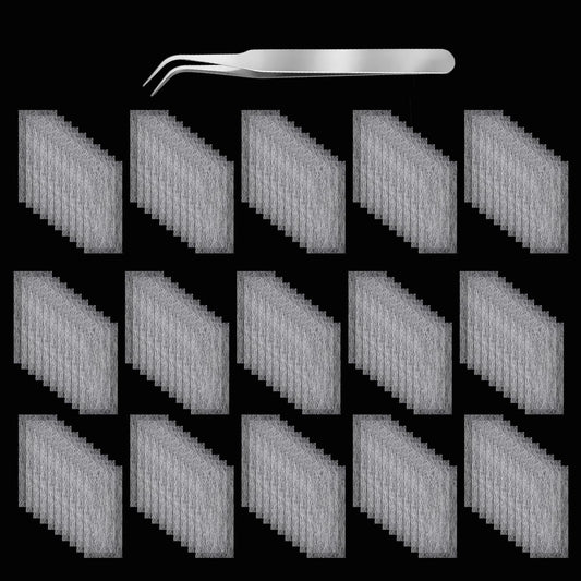 YBEATY front packaging showing 100-piece silk wrap kit and included tweezers for convenience