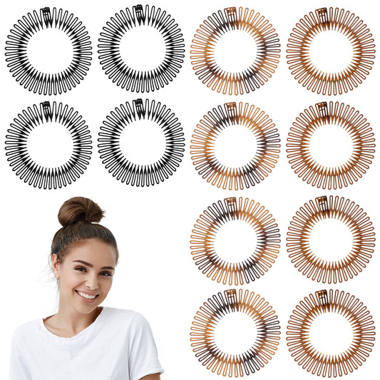 YBEATY front view of 12-pack headbands showing full set and colors, practical storage benefit