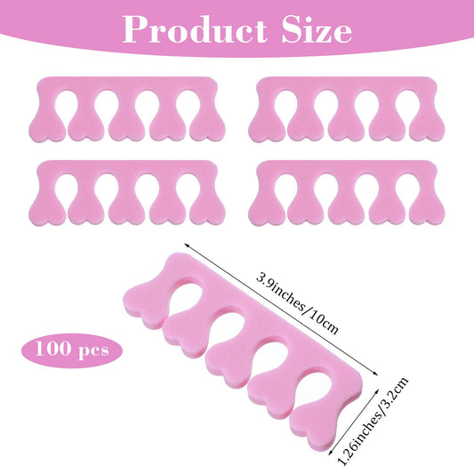 YBEATY heart-shaped toe separator close-up highlighting ergonomic fit