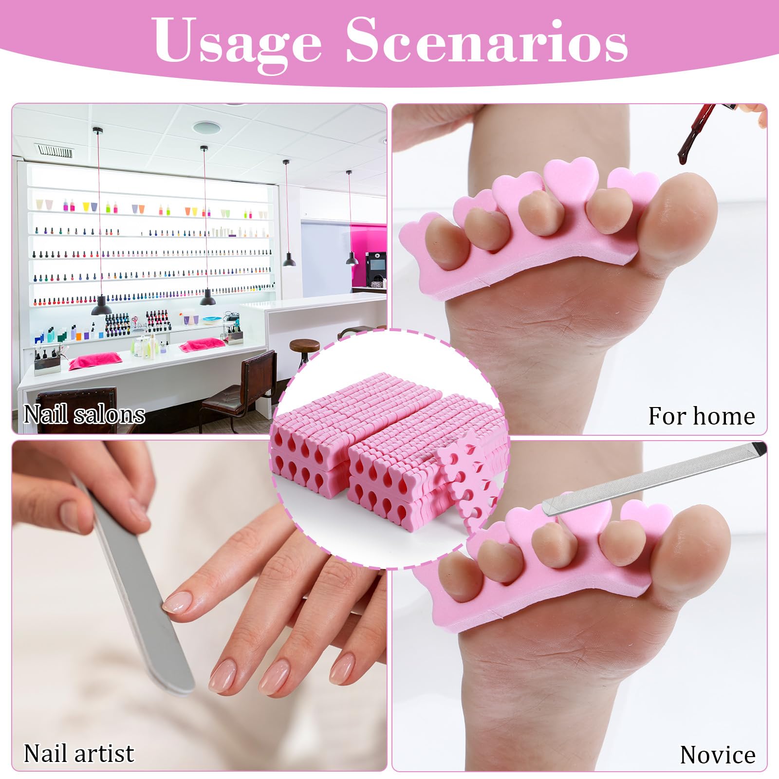 YBEATY separator in use during pedicure demonstrating neat polish application