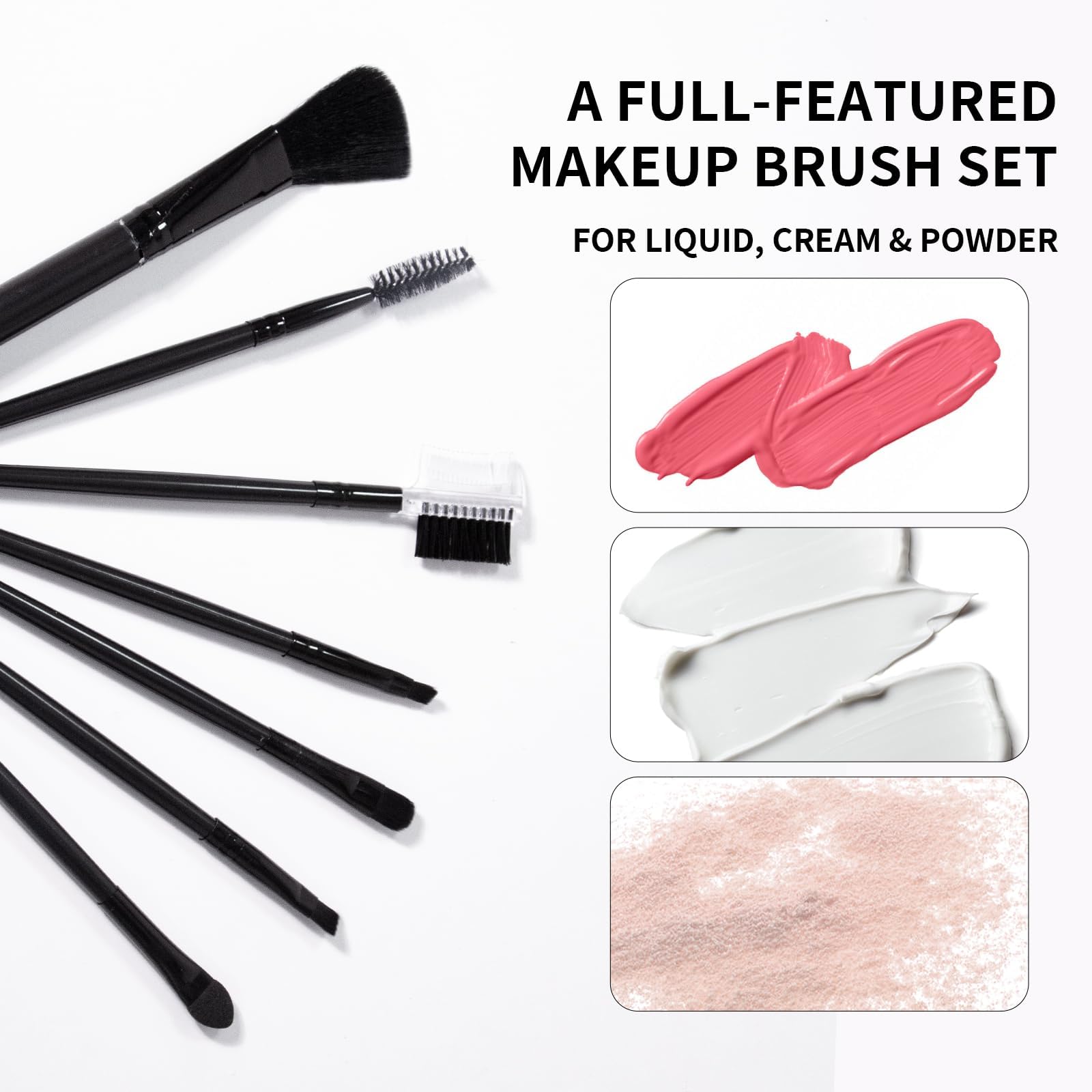 YBUETE brushes and sponge detail highlighting tools for precise, even application